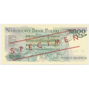 5.000 złotych 1986 - WZÓR - AY 0000000 - No.0341 -