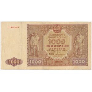 1,000 zloty 1946 - U -