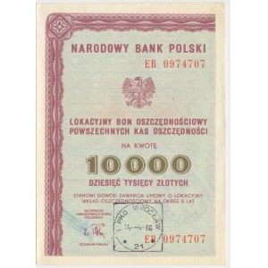 NBP, Investitionsgutschein über 10.000 PLN 1986
