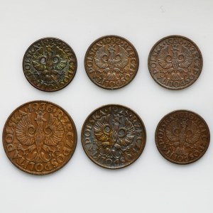 Set, 1, 2 and 5 pennies (6 pcs.) - older vintages