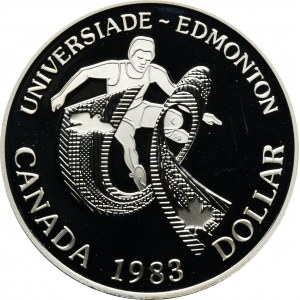Kanada, Elżbieta II, 1 Dolar Ottawa 1983 - XII Uniwersjada w Edmonton