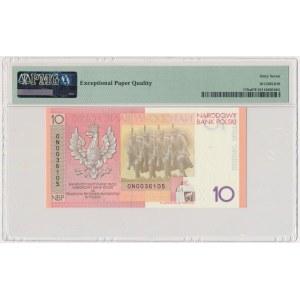 10 złotych 2008 - 90. Rocznica Odzyskania Niepodległości - PMG 67 EPQ