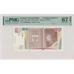 20 złotych 2015 - 600. Rocznica urodzin Jana Długosza - PMG 67 EPQ - niski numer -