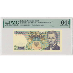 200 złotych 1986 - DL - PMG 64 EPQ
