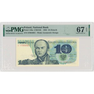 10 złotych 1982 - S - PMG 67 EPQ