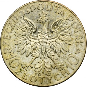 Głowa Kobiety, 10 złotych Warszawa 1932