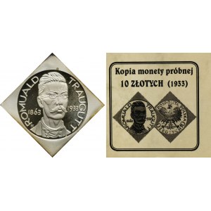 OFICJALNA KOPIA, Próba Traugutt, 10 złotych 1933