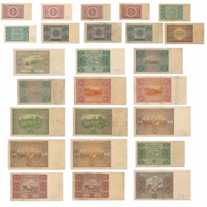 Zestaw, banknoty PRL 1-1.000 złotych 1946-47 (25 szt.)