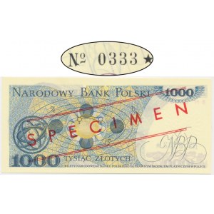 1.000 złotych 1979 - WZÓR - BM 0000000 - No.0333 - ładny numer wzoru