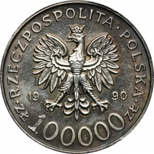 100,000 PLN 1990 Solidarity - TYPE A