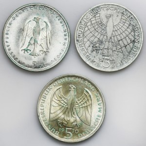 Set, Germany, FRG, 5 Mark (3 pcs.)