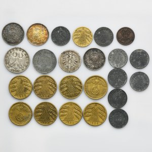 Set, Germany and Russia, Pfennig, Mark and Kopeck (24 pcs.)