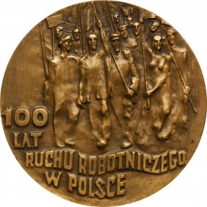 Medaille für 100 Jahre Arbeiterbewegung in Polen 1982