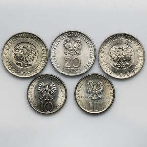 Set, 10 and 20 zloty (5 pieces).