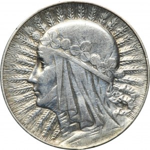 Głowa Kobiety, 5 złotych Warszawa 1932 - RZADKIE