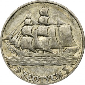 Segelschiff, 5 Gold 1936