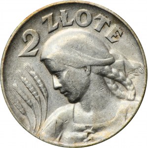 Woman and ears, 2 gold London 1925 - dot after date