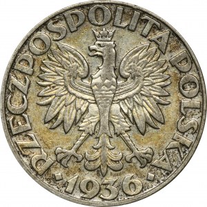 Żaglowiec, 5 złotych 1936