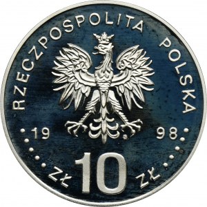 10 złotych 1998 Zygmunt III Waza, półpostać