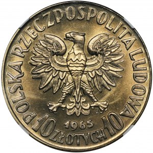 PRÓBA, 10 złotych 1965 VII Wieków Warszawy - NGC MS64