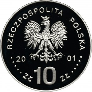 10 złotych 2001 Jan III Sobieski, półpostać