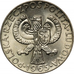 PRÓBA, 10 Zloty 1965 Siebenhundert Jahre Warschau - doppelt geprägte Aufschrift PRÓBA
