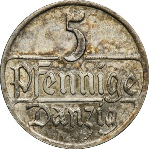 Free City of Danzig, 5 pfennige 1923