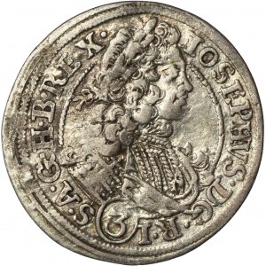 Silesia, Habsburg rule, Joseph I, 3 Kreuzer Brieg 1710 CB