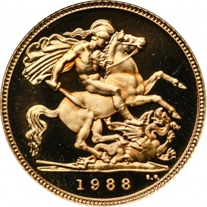 Great Britain, Elizabeth II, 1/2 Sovereign 1988