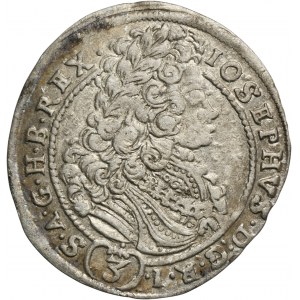 Ungarn, Joseph I., 3 Krajcary Kremnica Prešburg 1709 CH PW