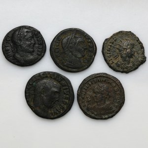 Set, Roman Imperial, Antoninianus and follis (5 pcs.)