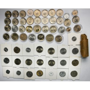 Zestaw, Mix monet PRL (59 szt.) i rulon bankowy