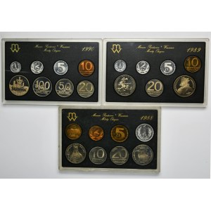 Set, Vintage Sets of Circulating Coins 1988-1990 (23 pcs.) - LUSTERS