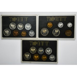 Set, Vintage sets of circulating coins 1979, 1986 and 1987 (20 pcs.) - LUSTRZANKI