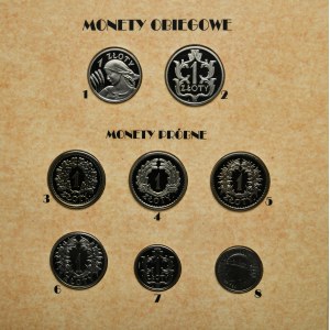 Set, OFFICIAL REPLICATIONS, Interwar Period Gold 2006 (8 pieces).