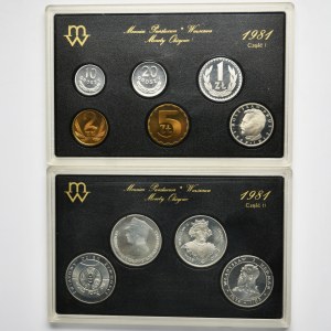 Set, Vintage sets of circulating coins 1981 and 1982 (26 pcs.) - LUSTRZANKI