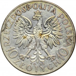 Głowa Kobiety, 10 złotych Warszawa 1933