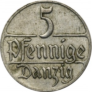 Free City of Danzig, 5 pfennige 1923