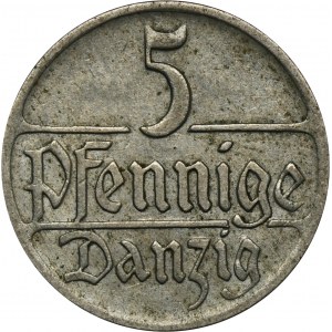 Free City of Danzig, 5 pfennige 1923