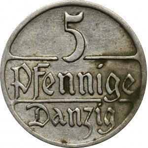 Free City of Danzig, 5 pfennige 1928