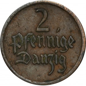 Free City of Danzig, 2 pfennige 1923