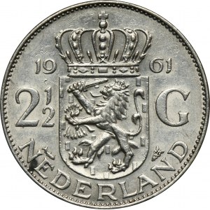 Niederlande, Juliana, 2 1/2 Gulden Utrecht 1961
