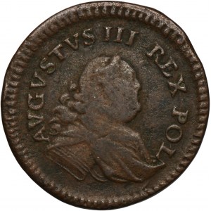Augustus III Sas, Gubinův haléř 1752 - RARE, číslo 3