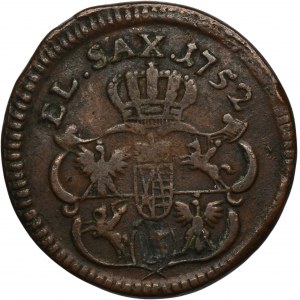 Augustus III Sas, Gubin Pfennig 1752 - RARE, Nummer 3