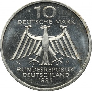 Deutschland, 10 Mark München 1995 D - 150. Jahrestag der Geburt von Wilhelm Conrad Röntgen