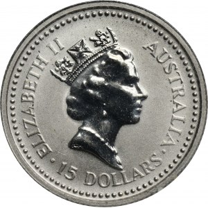 Australien, Elizabeth II, 15 Dollar 1988 Koala - PLATINUM, 1/10 oz.