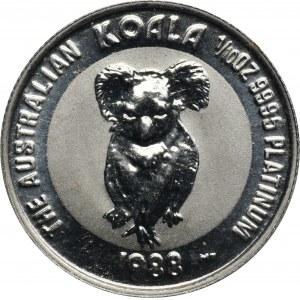 Australia, Elizabeth II, 15 Dollars 1988 Koala - PLATINUM, 1/10 oz
