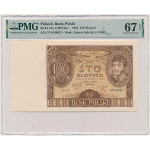 100 złotych 1934 - Ser. CP. - bez dodatkowych znw. - PMG 67 EPQ