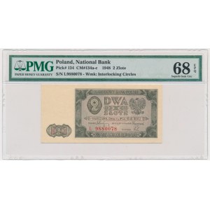 2 złote 1948 - L - PMG 68 EPQ