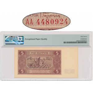 5 złotych 1948 - AA - PMG 67